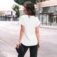 thumbnail image 5 of SUNBS Womens Summer Tops Short Sleeve Sweaters Tunic Tops Dressy Casual Business Shirts, 5 of 8