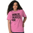 thumbnail image 3 of Worlds Okayest Kid Son Daughter Funny Men's Graphic T Shirt Tees Brisco Brands S, 3 of 5