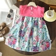 thumbnail image 2 of KPOPLK Toddler Baby Girl Dresses Sleeveless Little Kid Solid Summer Beach Sundress Party Hawaii Outfits(5-6 Years,Hot Pink), 2 of 4