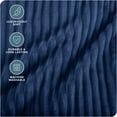 thumbnail image 4 of Bare Home Microplush Fleece Blanket - Ribbed Texture - Fuzzy Microfleece - Soft & Plush - King, Dark Blue, 4 of 8