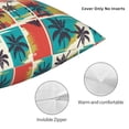 thumbnail image 3 of Yiaed Colorful Hawaii Palms Print Pillow Covers Super Soft Decorative Square Throw Pillow Covers Case Cushion Covers for Sofa Couch Bedroom Car Decor（No pillow core）-24"x24", 3 of 7