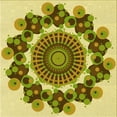 thumbnail image 1 of Ahgly Company Machine Washable Indoor Square Transitional Dark Yellow Green Area Rugs, 5' Square, 1 of 7