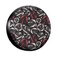 thumbnail image 1 of Custom Navy Blue Mosaic Lines Geometric Abstract Pattern Spare Tire Cover for Suzuki Mitsubish Geometry Car Wheel Protectors, 1 of 5