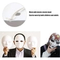thumbnail image 2 of 5PCS DIY Máscara de papel blanco Pulpa Máscara pintada a mano en blanco Personalidad Diseño libre creativo Máscara blanca-Mascarada, Cosplay, Fiesta de baile, 2 of 5