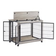 thumbnail image 6 of ACETEK 38.58"L x 25.2"W x 27.17"H Furniture Dog Cage Crate with Double Doors,Grey, 6 of 11