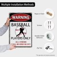 thumbnail image 4 of Basketball Metal Tin Sign Vintage Basketball Poster Plaque Signs Gifts for Boys Room Home Wall Decor Warning Basketball Players Only All Others Will Be Struck Out 8x12 Inch, 4 of 5