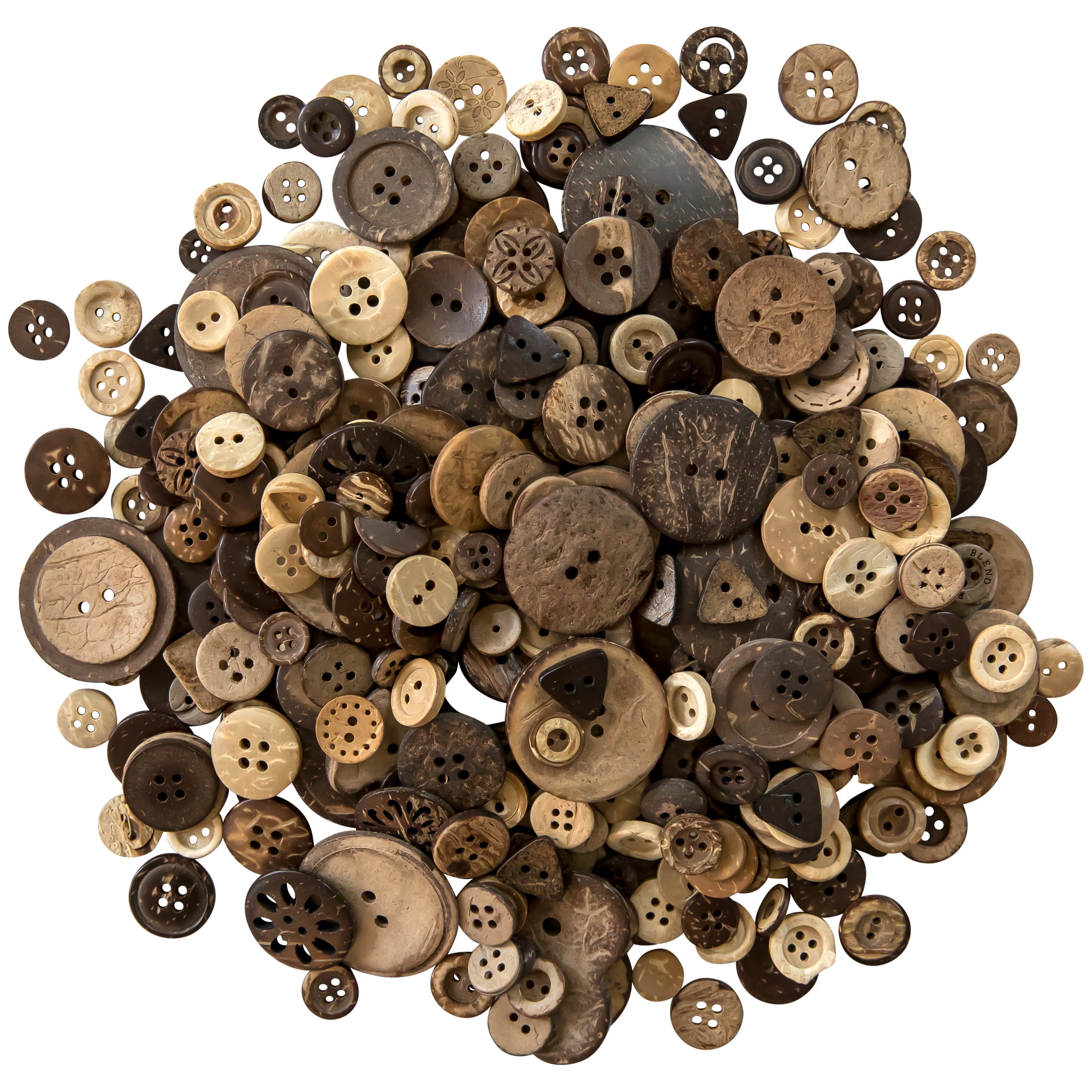 100Pcs Natural Coconut Buttons for Sewing, Round Brown Buttons, 2 Holes,  22mm, COCO011, - AliExpress