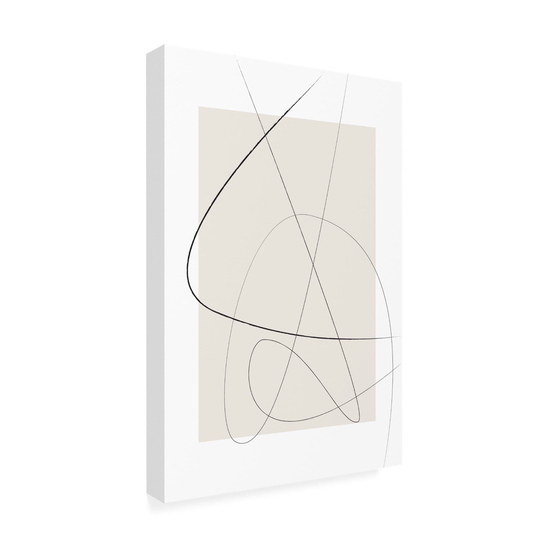 Trademark Fine Art Oju Design Beige Abstract Canvas Wall Art