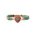 thumbnail image 1 of Guardurnaity elegante con forma de corazón para mujer, piedras preciosas naturales, pulseras trenzadas con cuentas de piedra hechas a mano, azul Type3 NO3, 1 of 6