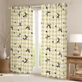 thumbnail image 2 of Homewish Modern Princess Bowknot Curtains Pack of 2 (42x84 Each), Cartoon Love Heart Curtains Blackout, Chic Fashion Plaid Checkered Bedroom Curtains, Curtains and Drapes Decor, 2 of 6