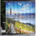 thumbnail image 4 of Ambesonne Scenery Shower Curtain, City Cosmopolitan Life, 69"Wx84"L, Multicolor, 4 of 5