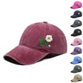 thumbnail image 2 of Gsakboxl Sun Hat Floral Hand Embroidered Baseball Cap Exquisite Flower Embroidery Peaked Hat Fashion Casual Sun Hat for Women Daily, 2 of 5