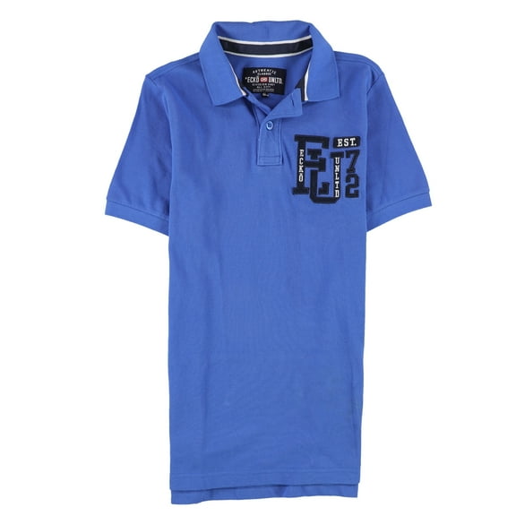Ecko Unltd. Mens Left Chest Eu 72 Rugby Polo Shirt, Blue, Medium