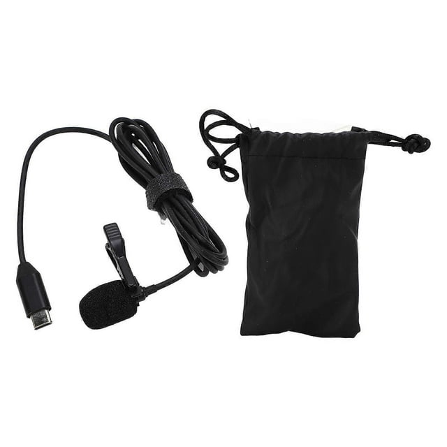 Wired Lavalier Lapel Microphone Type C Interface Clip On Mini Lapel Mic for Insta360 ONE R