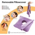 thumbnail image 4 of SIABC-Ear Piercing Pillow for Side Sleepers with Ear Inflammation & Pressure, Soft Velvet Adjustable Ear Guard Pillow with Removable & Washable Cover (Lavender, Pillow & Cover), 4 of 4