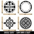 thumbnail image 2 of Lace Designs Patterns Floral Decorative Rubber Stamp Set for Scrapbooking Crafting Stamping - Large 1-1/4 Inch, 2 of 7