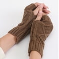 thumbnail image 2 of Meitianfacai Winter Gloves Fingerless Thumb Hole Gloves Winter Knit Arm Warmer Mitten for Women, 2 of 3