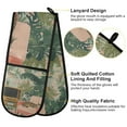 thumbnail image 2 of Yayeee Double Oven Mitt Kitchen Heat Resistant Baking 35" x7" Quilted Glove, Pink and Green Cat, 2 of 6
