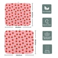 thumbnail image 4 of 18x24 Inch Strawberry Dish Drying Mat Pink Absorbent Kitchen Pad, Reversible Microfiber Drainer Protector for Countertops, Sink Areas, Coffee Bar Summer Fruits Theme, 4 of 6