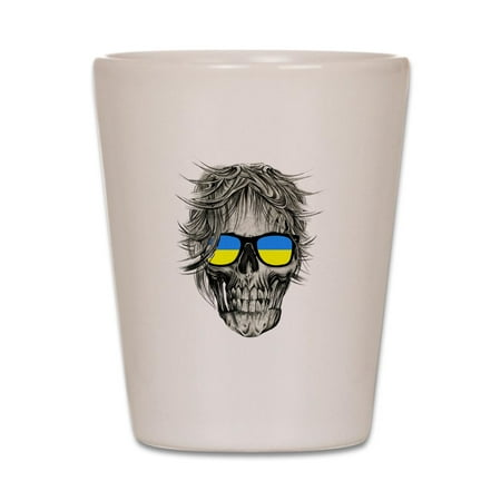 

CafePress - Cool Ukraine Flag Ukrainian Pride Nativ - White Shot Glass Unique and Funny Shot Glass
