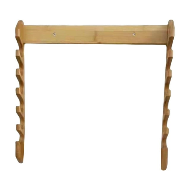 Almencla Fishing Rod Holder Horizontal Organizer for Garage Game Room Gift for Father 6 Slots