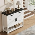 thumbnail image 6 of Farmhouse Entryway Table with 2-Door & 2 Drawers, Wood Console Table with Storage, Coffee Bar Cabinet, Sofa Tables Buffet Sideboard for Kitchen, Hallway, Dining, Living Room, 6 of 9