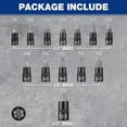 thumbnail image 4 of Juego de enchufes WORKPRO Torx Bit, 13 piezas, hexagonales, T8-T60 1/4, 3/8 y 1/2, 4 of 7