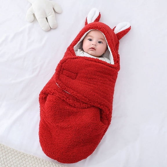 Danhjin Baby Blanket for Boys, Fleece Soft Warm Bunny Swaddle Wrap for Newborn