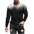 thumbnail image 2 of Mens Big and Tall T Shirts S-5X Plus Size Long Sleeve Crewneck Pullover T-Shirts Casual Basic Gradient Printed Comfort Regular Tops Tshirts, 2 of 5