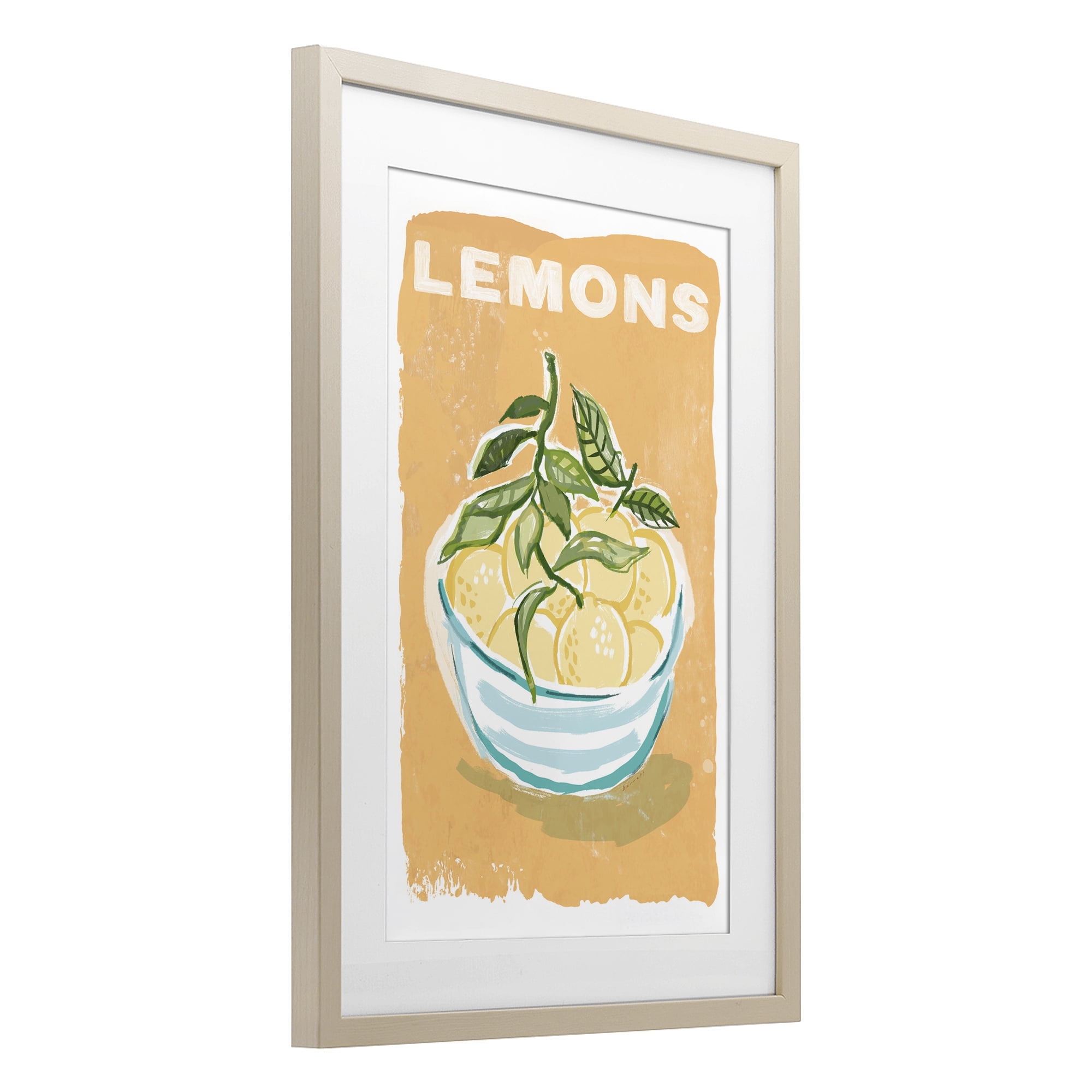 Stupell Industries Lemon Twist Motif Birch Framed Print Under Glass, design by Chad Barrett