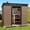 8'x6'-Brown, variant on Asofer 6' x 4' FT Outdoor Storage Shed Metal Shed, with Sloping Roof and 2 Lockable Door, Dark Gray