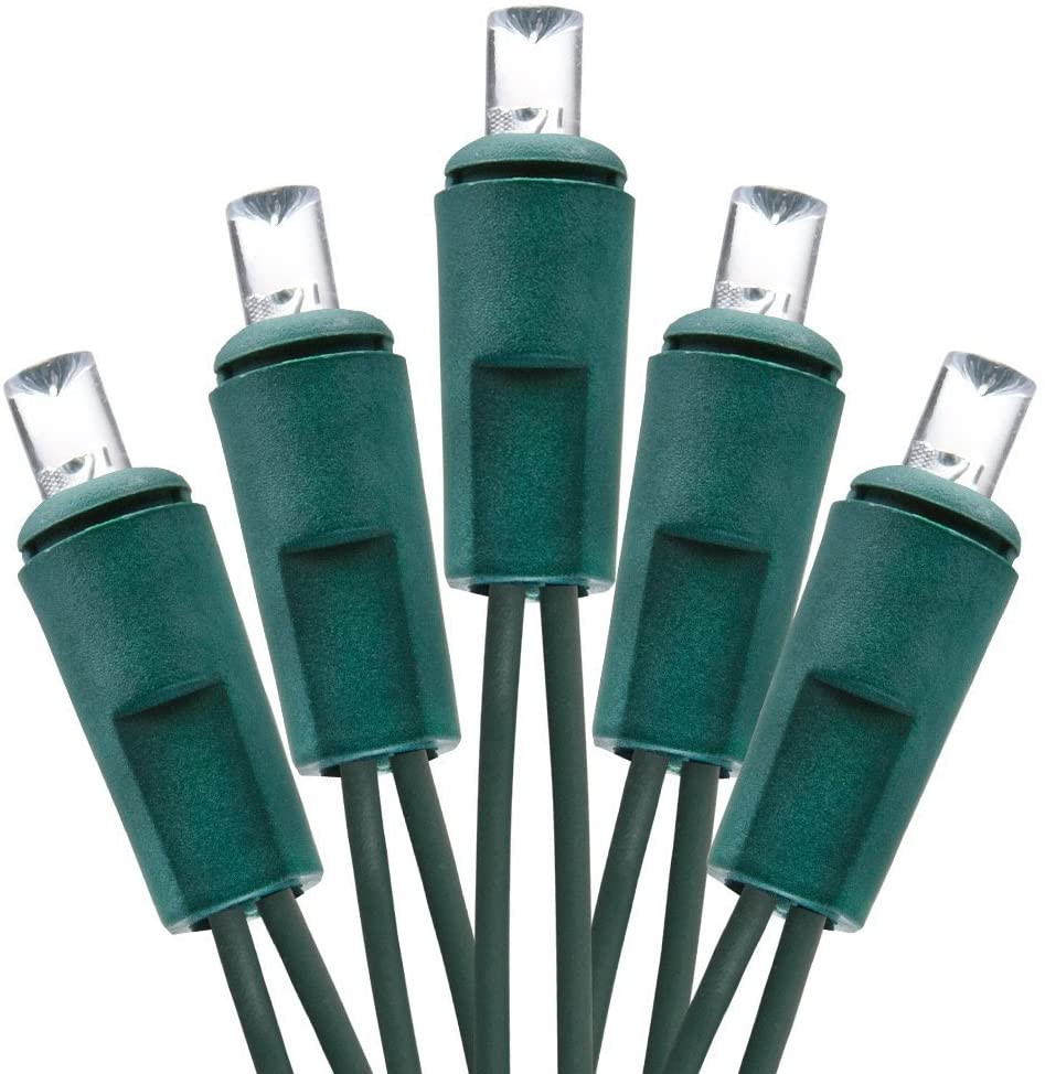 60 LED Mini Christmas Lights, Cool White Professional Grade for