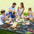 thumbnail image 4 of Colorful Frogs on Leaves Picnic Blankets Extra Large 78"x78" Beach Blanket Waterproof Sandproof Outdoor Mat for Camping Travel Park, 4 of 6