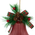 thumbnail image 6 of Northlight Bells with Pine Sprigs and Bow Christmas Ornaments- 7" - Red - Set of 2, 6 of 8