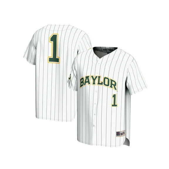Unisex GameDay Greats White #1 Baylor Bears Lightweight Baseball Fashion Jersey