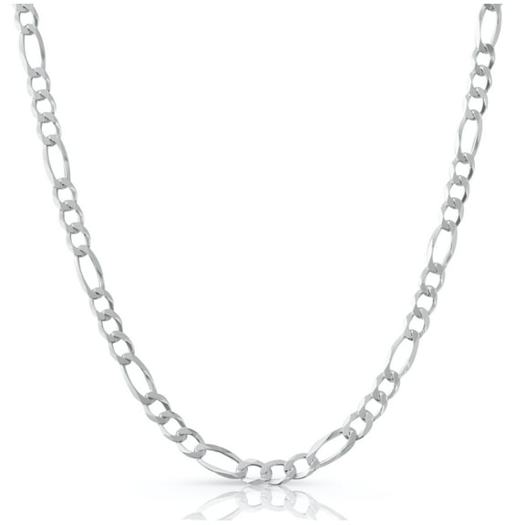 925 Sterling Silver 8.5MM Figaro Link Chain Necklaces, Solid 925 Italy, Next Level Jewelry