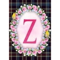 thumbnail image 2 of America Forever Spring Monogram Garden Flag Letter Z 12.5 x 18 inches Double Sided Vertical Outdoor, Yard, Lawn, Seasonal Decorative Yellow Flowers, Pink Rose, Floral Wreath Garden Flag, 2 of 5