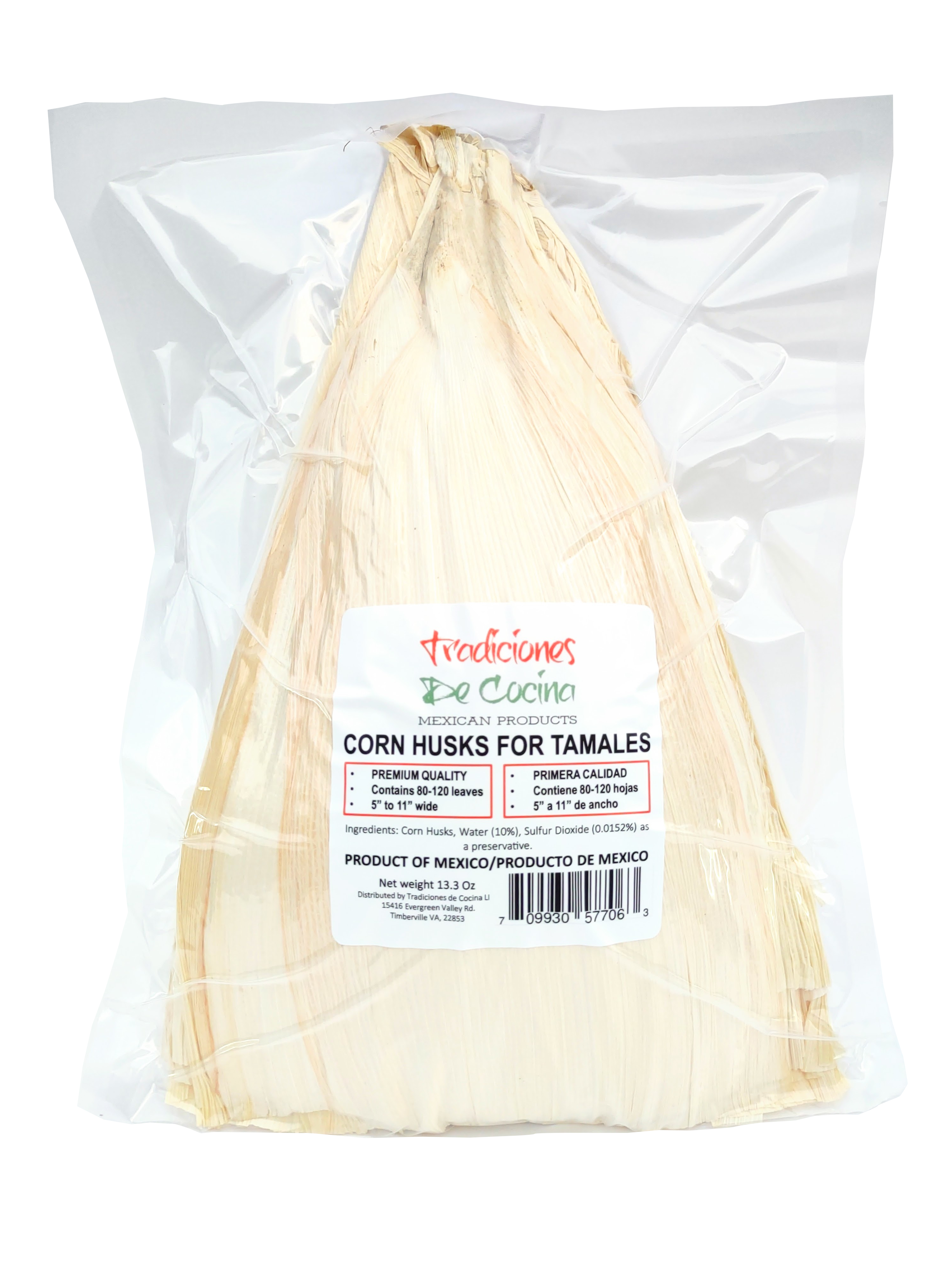 Premium Corn Husks For Tamales 85 120 Leaves Tradiciones De Cocina Traditional Ingredients Hojas De Maiz Para Tamales Walmart Com