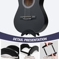 thumbnail image 3 of Soporte de Guitarra Onmiwod con Clip, Autoportante, Madera Negra, 3 of 8
