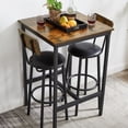 thumbnail image 5 of Hanyu Bar Table Set for 2 with 2 PU Upholstered Stools & Backrest, 5 of 18