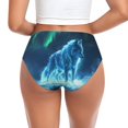 thumbnail image 3 of Womens Underwear - Aurora Wolf Frozen Lake No Show Seamless Underwear for Women, Stretch Women's Panties, Hipster Soft Comfort Ladies Panties Bikini Underwear Briefs, 3 of 6