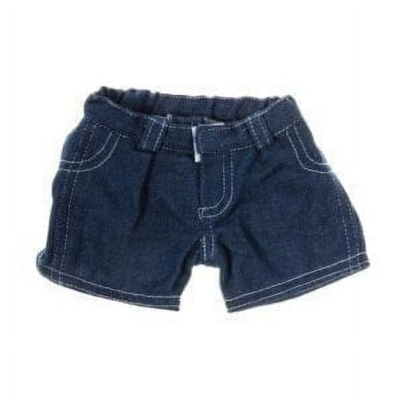 Plush Gear Blue Jean Shorts for 14-18" Stuffed Animals, Denim Clothes for Plush Dolls, Toys & Kids