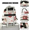 thumbnail image 3 of FORMRS Mini Backpack Purse for Women Quilted Travel Daypack Casual Shoulder Bag, Red Christmas Box Pattern, 3 of 7