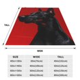 thumbnail image 3 of Vsdgher Black Dog Red Background Ultra-Soft Micro flannel Blanket Throw Blankets for Couch Sofa, Bed (4 sizes)-50"x40", 3 of 7