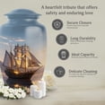 thumbnail image 7 of MUKTIVE Boat Urn for Human Ashes Adults - Funeral Urn Sunset for Adult Ashes Men - Large Urns Cremation Dad - 10 Inch Memorial Urns for Grandpa, 7 of 7