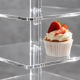 thumbnail image 5 of huayou 5 Tier Square Acrylic Cupcake Stand L, 15.75 inch Height Tiered Display Tray for Holiday Party Wedding Dessert Table Decoration, 5 of 7