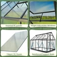 thumbnail image 3 of NETAJE 6'x9' Polycarbonate Greenhouse, Large Aluminum Walk-in Green House for Backyard, 3 of 7
