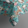 thumbnail image 5 of Pitbull Dog and Flower Floral Square Tablecloth,Waterproof Square Table Cover,Wipeable Spillproof Washable Table Cover for Home Kitchen Party Decor 42"X42"(107x107cm), 5 of 6