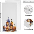 thumbnail image 2 of Dreamtimes Pumpkins Dark Castle Hand Towels 2 PCS, Ultra Soft and Highly Absorbent, Halloween Night Decorative Fingertip Towel for Home, Bathroom, Kitchen, 28.3"x14.4", 2 of 5