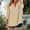 Khaki, variant on Women's Linen Shirts 3/4 Length Sleeve Plus Size Loose Casual V Neck Button Down T Shirt Cute Print Fall Fashion Trendy Going Out Tops for Women